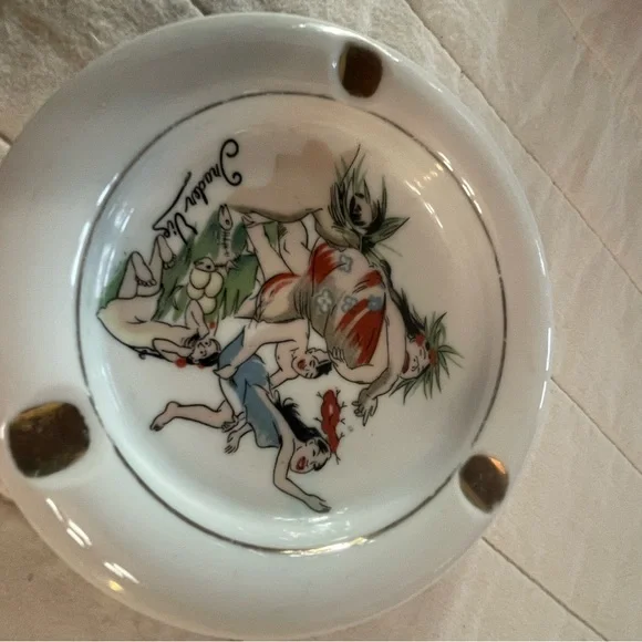 Vintage Trader Vic’s Tiki Bar Ceramic Ashtray with Polynesian Dancers - Picture 5 of 6